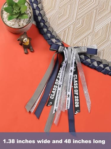 TFTAFAN Graduation Ribbon Lei Graduation Leis Necklace Class of 2026 Graduation Necklace Braided Necklace Graduation Gift Party Accessories for Women and Men - Image 4