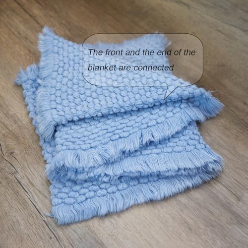 Zeroest Newborn Baby Photography Props Basket Filler Blanket (Blue) - Image 2