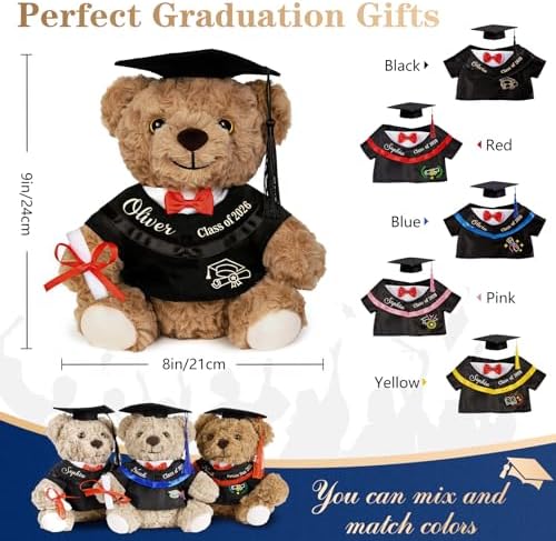 Class of 2026 Custom Graduation Bear - Personalized Teddy Bear Stuffed Animal with Sash & Diploma, Premium Plush Graduation Gift for Her/Him, Kids,Students, Kindergarten,High School & College Souvenir - Image 6