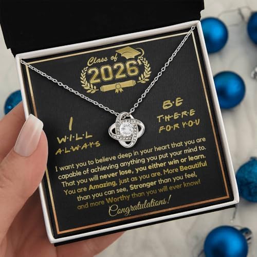 Graduation Gifts, Graduation Necklace Knot Love Seniors College High School for Daughter Granddaughter Sister Niece Best Friend - Image 4