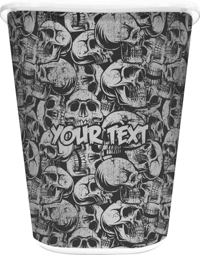 YouCustomizeIt Personalized Skulls Waste Basket - Single Sided (White) by YouCustomizeIt