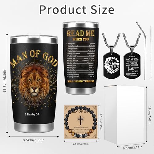 CRASHOT Christian Gifts for Men, Travel Tumbler Religious Gift Set - Image 2