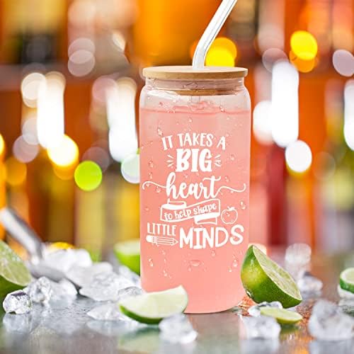 Teacher Appreciation Gifts, Gifts for Teachers Women Men, Best Teacher Gift, Unique Thank You Teachers Gift Mothers Day Christmas from Students - 16oz Glass Cup - Image 4