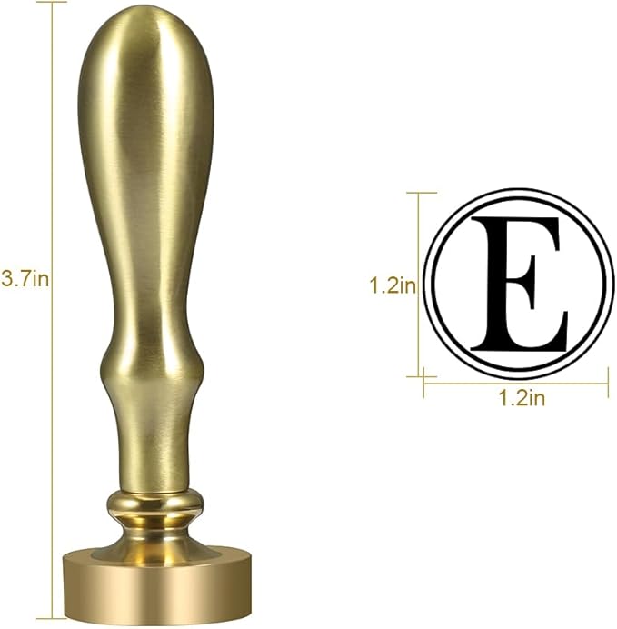 Ice Cube Stamp for Cocktails Ice Stamp Brass Head with Handle, Ice Branding Stamp for Ice Cubes Cocktail Whiskey Drinks Party Wedding Making DIY Crafting (Letter E)