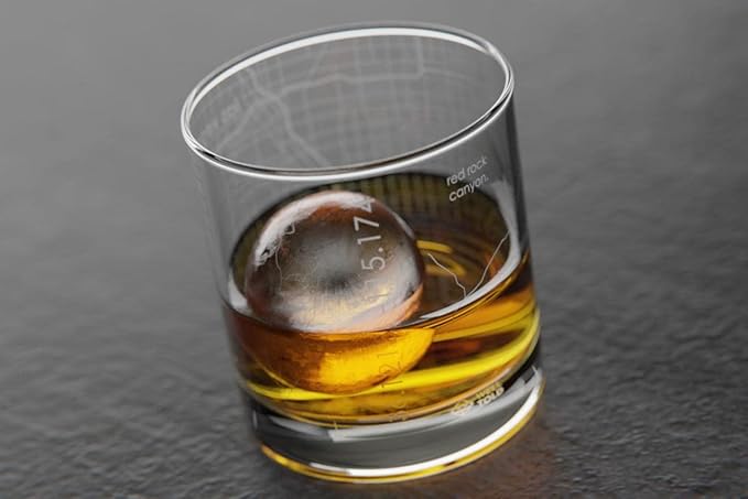 Well Told Engraved Las Vegas Nevada Map Rocks Glass, Old Fashioned Whiskey Glass (11 oz, Clear) Etched Whiskey Glass, Gifts For Whiskey Lovers