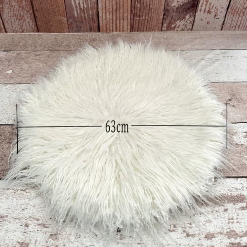 Newborn Photography Blanket Props Baby Photoshoots Layer Photo Posing Rug (White) - Image 3