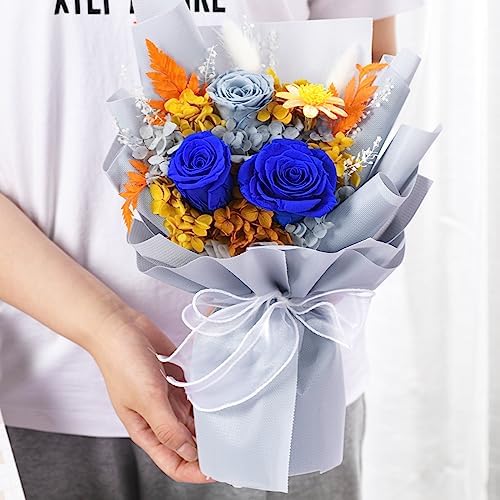 lovenfold Flowers for Delivery Prime,Preserved Flowers Bouquets,Blue Rose Bouquets That Last 1-3 Years,Birthday Flowers Gifts for Women Mom Grandma Wife Friends - Image 7