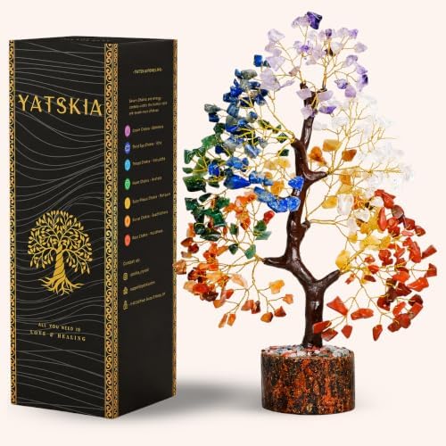 YATSKIA 7 Chakra Tree of Life - Crystals and Healing Stones | Birthday Gifts for Women| Crystal Tree for Positive Energy | Home & Office Decor | Gifts for Mom by YATSKIA