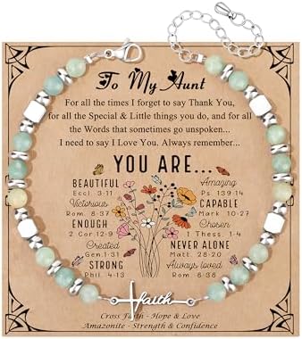 JoycuFF Gifts for Women Cross Faith Bracelet Christian Gifts by Joycuff