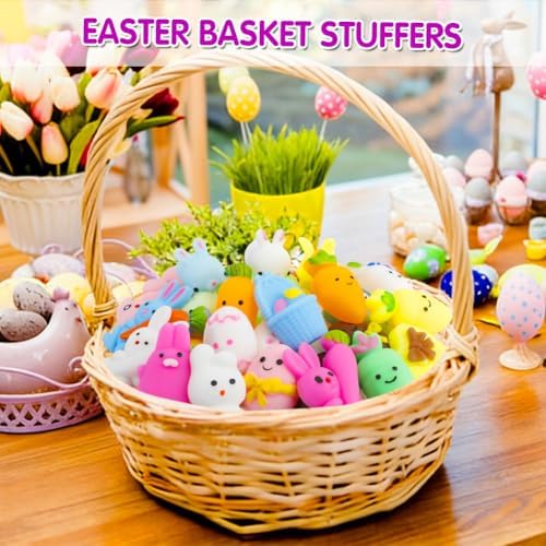 Easter Egg Fillers - 30 Pack Kawaii Mochi Squishy Toys for Easter Basket Stuffers, Mini Cute Squishies Squeeze Toy Easter Party Favors, Easter Gifts for Kids Classroom Prizes School Rewards - Image 3