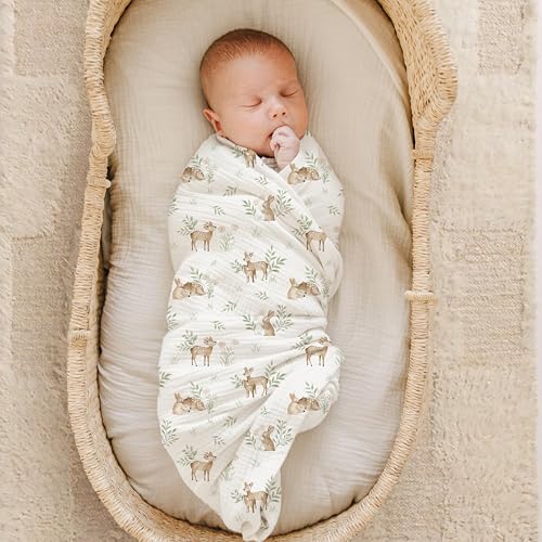 Konssy Muslin Swaddle Blankets, 100% Cotton Receiving Blankets, 47"x 47" - Image 3