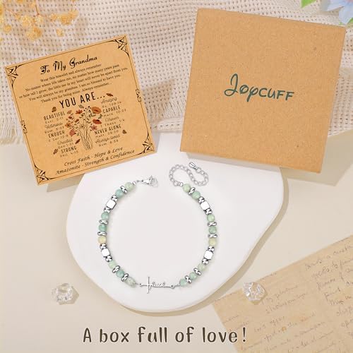 JoycuFF Gifts for Women Cross Faith Bracelet Christian Gifts - Image 5
