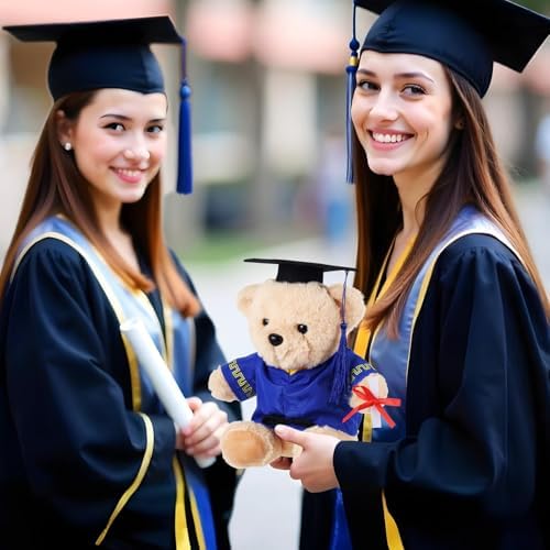 Bear with Graduation Cap Toys Class of 2026 Plush Stuffed Teddy Bear Animal Dog Cap and Gown with Greeting Card and Bag for Graduation Day Gift(Blue Graduation Bear) - Image 7
