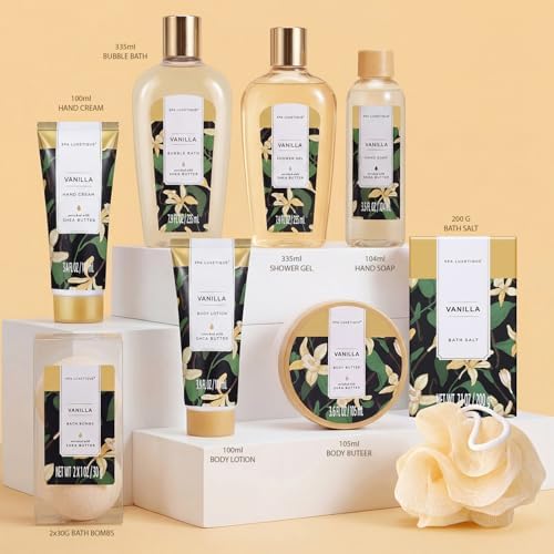 Spa Luxetique Vanilla 10pc Gifts for Women Spa Gift Basket - Image 2