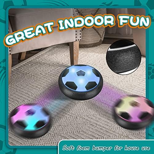 Ocditikl 2 Pack Hover Soccer Ball with 8 Pcs Batteries, Air Floating Soccer Toy with LED Lights & Foam Bumper, Indoor Games for Kids 4-8-12, Birthday Toys for 3 4 5 6 7 8 9 Year Old Boys Girls - Image 5