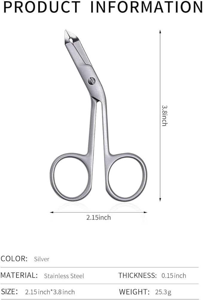 2pcs Stainless Steel Eyebrow Tweezers for Women Handle Shaped Angled Tweezers Flat Tip Hair Plucker for Eyebrow Trimming and Shaping, Face Hair Tools for Women