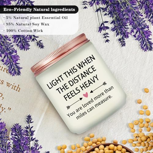 Long Distance Relationship Gifts for Him, Her, Valentines Day Candle - Image 6