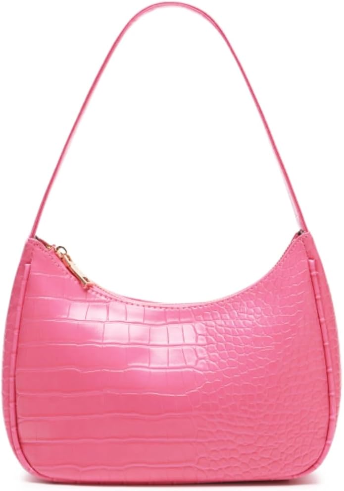 Shoulder Bags for Women, Cute Hobo Tote Handbag Mini Clutch Purse with Zipper Closure