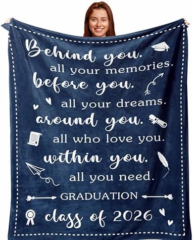 Cool Graduation Gifts 2026 - Best Gifts for High School Seniors, 2026 PHD/College/Masters Degree Graduation Gift - Grad Congrats Presents - Gradaution Blanket 60X50in by Zolumy