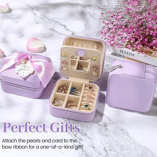 AYGXU Travel Jewelry Box for Women and Girls - Small Case With Initial A-Z - Teacher Gifts - Image 2