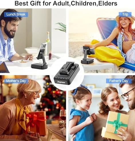 Gifts for Men Women, Phone Stand with Bluetooth Speaker and Charging Function 360° Rotable Angle Adjustable Cell Phone Holder with HD Stereo Sound Fits All Phones,Tablet (Black) - Image 6