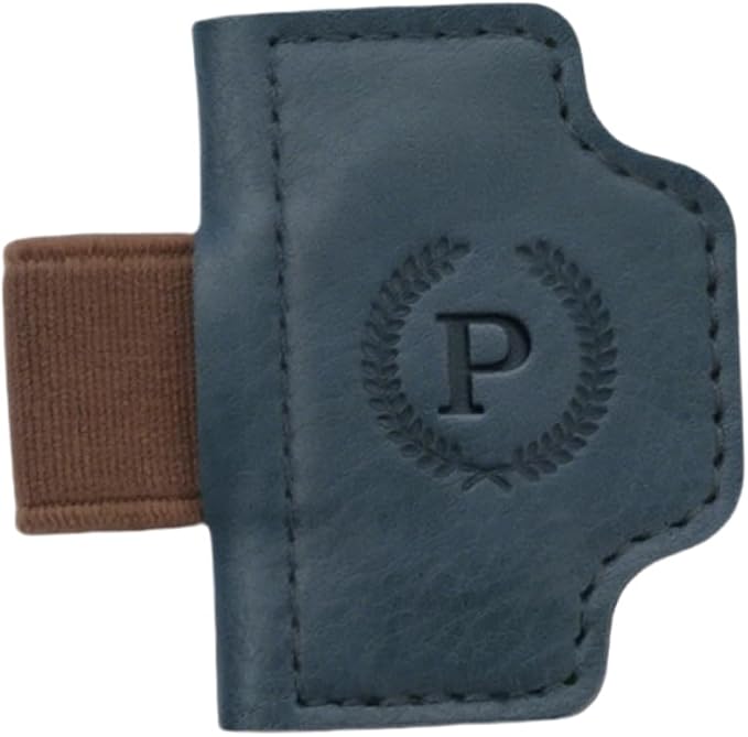 Personalized Magnetic Bygone Mark Bookmark with Pen Holder, 26 Letters Name Initial Custom Leather Book Mark for Women, Gifts for Book Lovers and Readers (Blue,P)