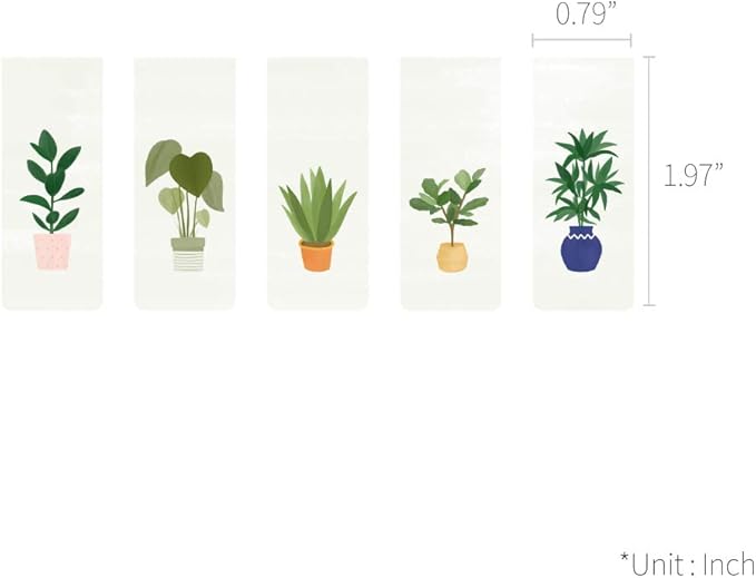 Monolike Magnetic Bookmarks Garden Plant, Set of 5