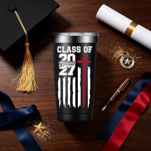 BIRGILT Senior Class of 2027 Gifts, Senior Night Gifts Graduation Gifts for 2027 Graduates High School College - 20oz Tumbler - Image 6