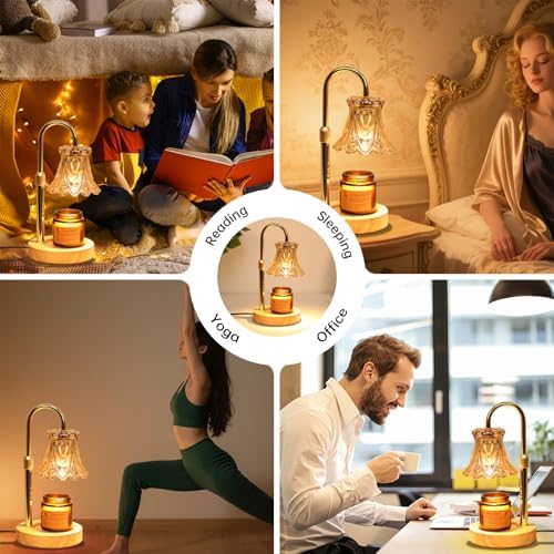 GEEZO Fragrance Candle Warmer Lamp，Electric Candle Warmer with Timer & Dimmer，Mom Christmas Birthday Gifts for Women, House Warming Gifts New Home Bedroom Decor - Image 6