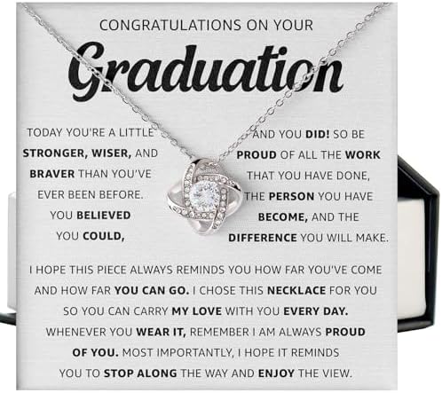 Graduation Necklace for Her 2026 – Inspirational Sterling Silver Necklace with Message Card & Gift Box, Graduation Gifts for Women, Daughter, Girlfriend, Sister, College & High School Grad by Mapileng%E2%84%A2