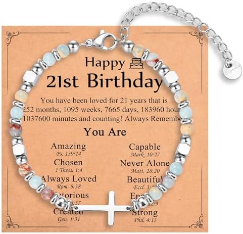 Christian Gifts for Women Girls, Religious Cross Bracelet by IKIATY