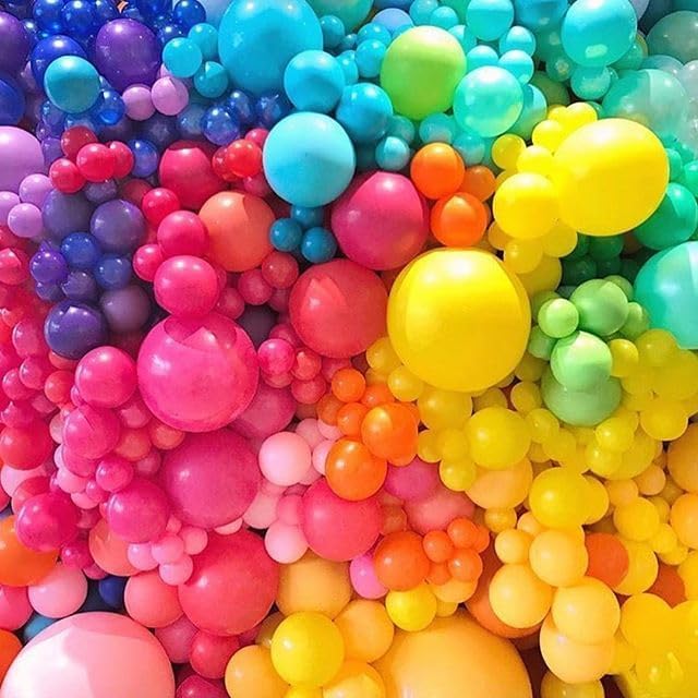 Bezente Rainbow Balloons 18 Inch - 30 Pack Large Thick Assorted Balloons Big Round Colorful Latex Balloons for Birthday Bridal Shower Wedding Party Decorations