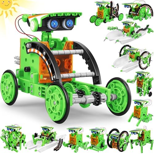 STEM 13-in-1 Education Solar Power Robots Toys for Boys Age 8-12 by Bottleboom