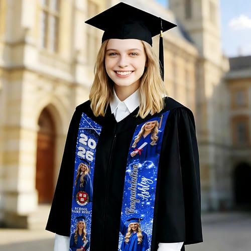 D-Story RN Graduation Stole Custom Nursing Stole Registered Nurse BSN MSN Graduation Sash Class of 2026 - Image 6