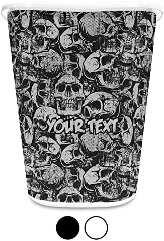 YouCustomizeIt Personalized Skulls Waste Basket - Single Sided (White) - Image 4
