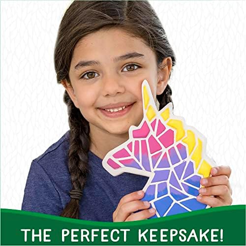 Creative Roots Mosaic Unicorn Stepping Stone, Includes 7-Inch Ceramic Stone & 6 Vibrant Paints, DIY Garden Stepping Stone Kit for Kids Ages 6+ - Image 3
