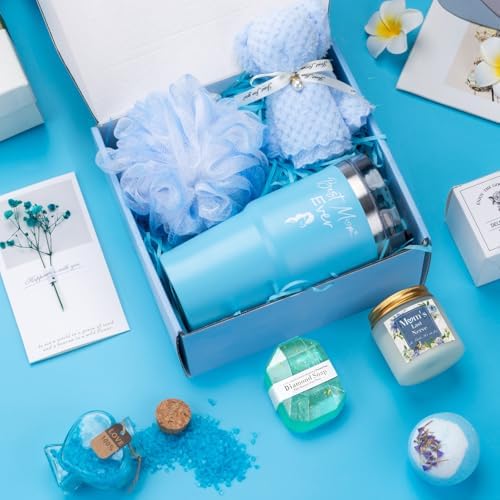 Mom Birthday Gifts Ideas Basket for Moms Mama Mother from Daughter Son Child, Mothers Day Gifts, New Mom Gift, Relaxing Spa Bath Set for Mama 20oz Tumbler - Image 2