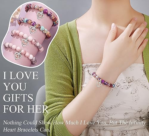Gifts for Women Faith Cross Bracelet, Unique Amazonite Bracelets for Women - Image 3
