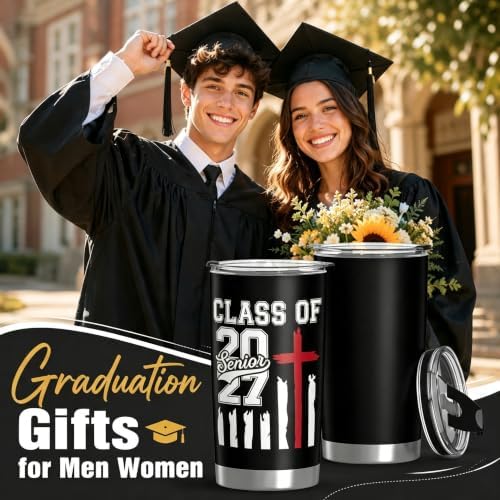 Class of 2027 Senior Night Gifts for Men Women 20oz Seniors Year Tumbler - Image 2