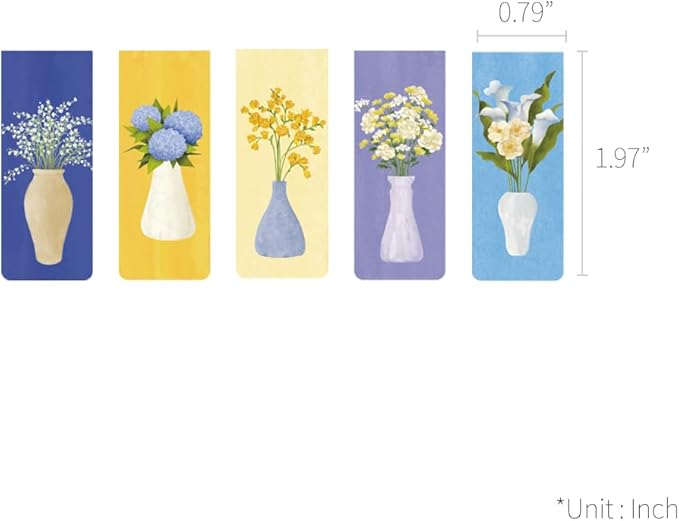 Magnetic Bookmarks Set - A (Olivia's Flowers Ver.2)
