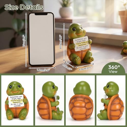 Lavezee Cute Turtle Statue Graduation Gifts for Girls Boys Her Him, Handmade Gift for College High Middle Elementary School Kindergarten, 2026 Back to School Positive Emotional Teacher Gifts - Image 2