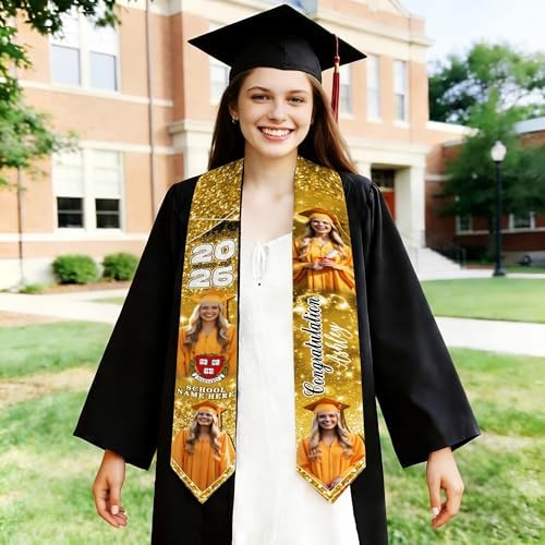 D-Story RN Graduation Stole Custom Nursing Stole Registered Nurse BSN MSN Graduation Sash Class of 2026 - Image 6