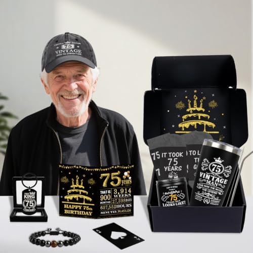 75th Birthday Gifts for Men Tumbler Set, Unique Gift for 75 Year Old Man - Image 6