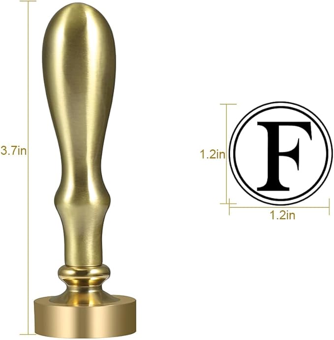 Ice Cube Stamp for Cocktails Ice Stamp Brass Head with Handle, Ice Branding Stamp for Ice Cubes Cocktail Whiskey Drinks Party Wedding Making DIY Crafting (Letter F)