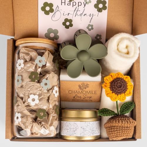 Birthday Gifts for Women, Self Care Gifts Baskets for Women, Care Package for Teen Girls, Her, Mom, Sister, Best Friend, Wife, Girlfriend, Coworker, Sending Sunshine Sunflower Gift Baskets - Image 2