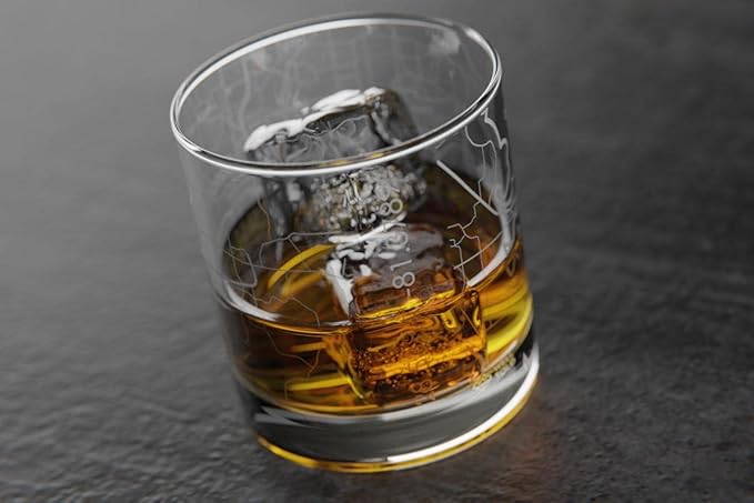 Well Told Engraved Orlando Florida Map Rocks Glass, Old Fashioned Whiskey Glass (11 oz, Clear) Etched Whiskey Glass, Gifts For Whiskey Lovers