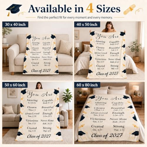 2027 Graduation Gift for Her Him Senior Night 2027 Graduation Throw Blanket - Image 5