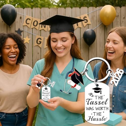 Class Of 2026 Graduation Gifts for Her Him Best Graduate Keychain Seniors Masters Nurses College Highschool Grad Presents - Image 4