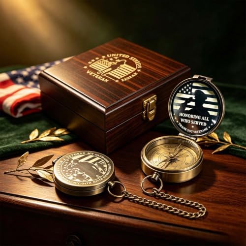 Compass - Luxury Unique Bible Verse/Graduation Gifts/Gifts for Veterans Day, College, High School, Cool Birthday Gift Idea for Son, Boys, Motivational Greeting Card Included - Image 4