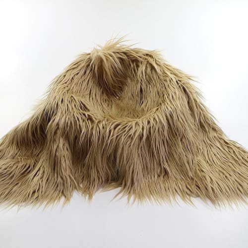 Newborn Photo Props Faux Fur Round 23.6 inch Soft Baby Boy Girl Photo Blanket Studio Photo Mat (Camel) - Image 3